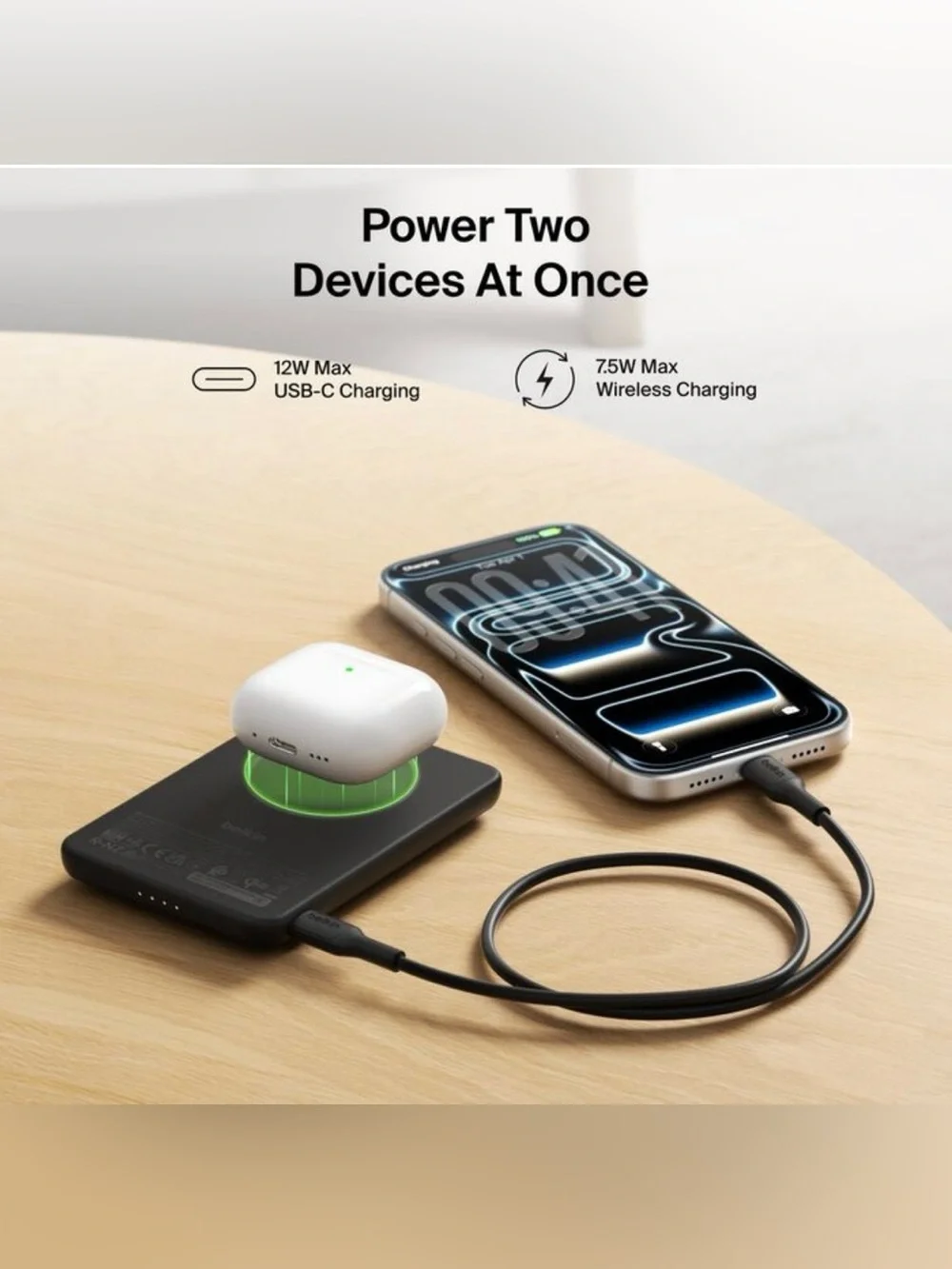 Belkin BoostCharge Pro Magnetic Power Bank 5K With MagSafe - NEW